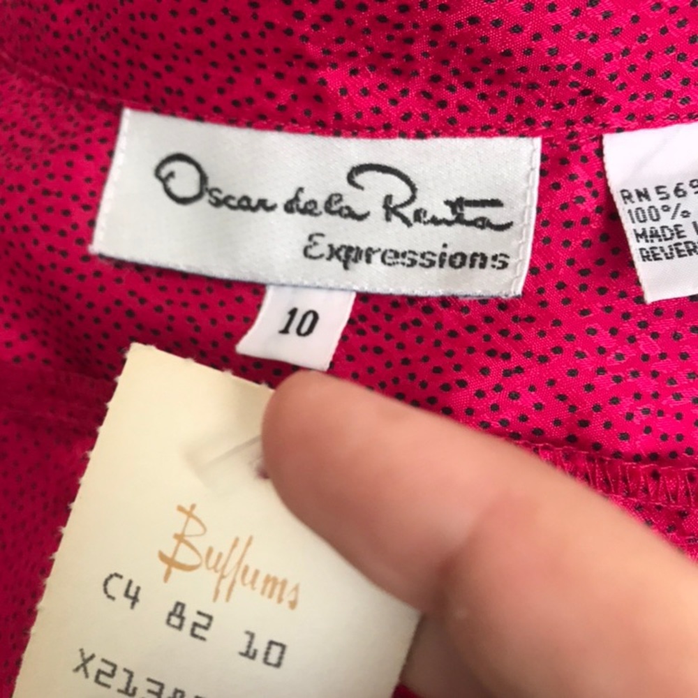 Oscar de la Renta 80s/90s NWT Silky Buttonup sz 10